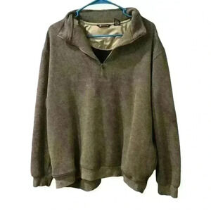 Pro Tour Golf Brown Pull Over Sweater Coat Zip Up